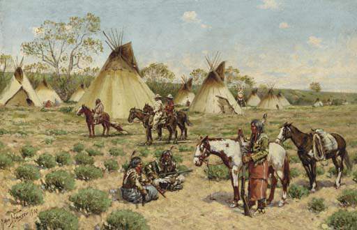 Sioux Encampment, Porcupine — John Hauser