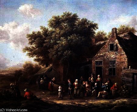 Peasants Merry-making Outside An Inn — Barend Gael Or Gaal