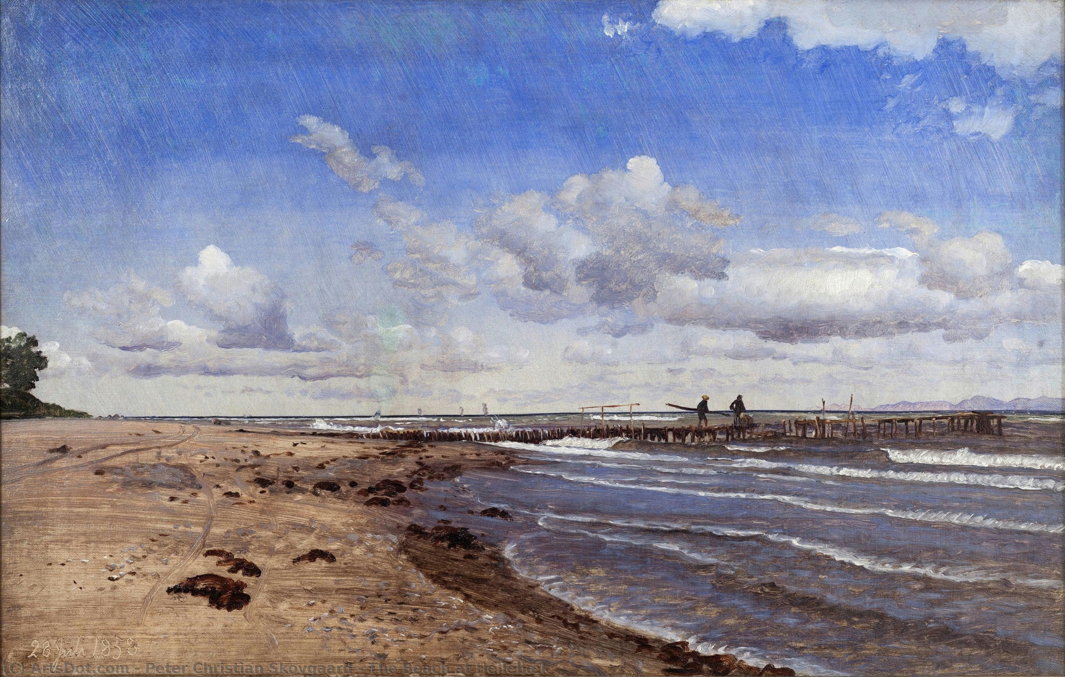 The Beach At Hellebæk — Peter Christian Skovgaard