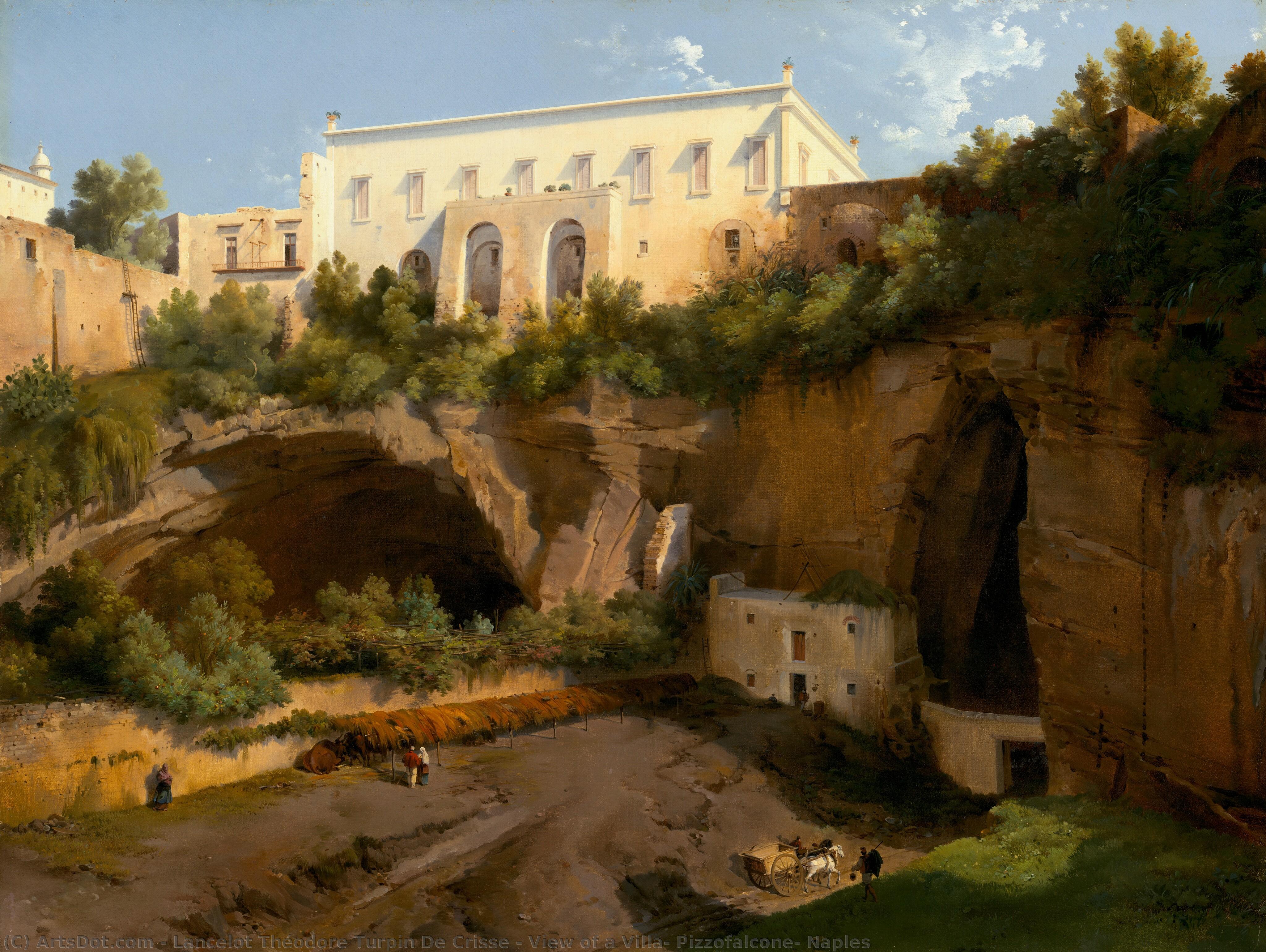 View Of A Villa, Pizzofalcone, Naples — Lancelot Théodore Turpin De Crisse
