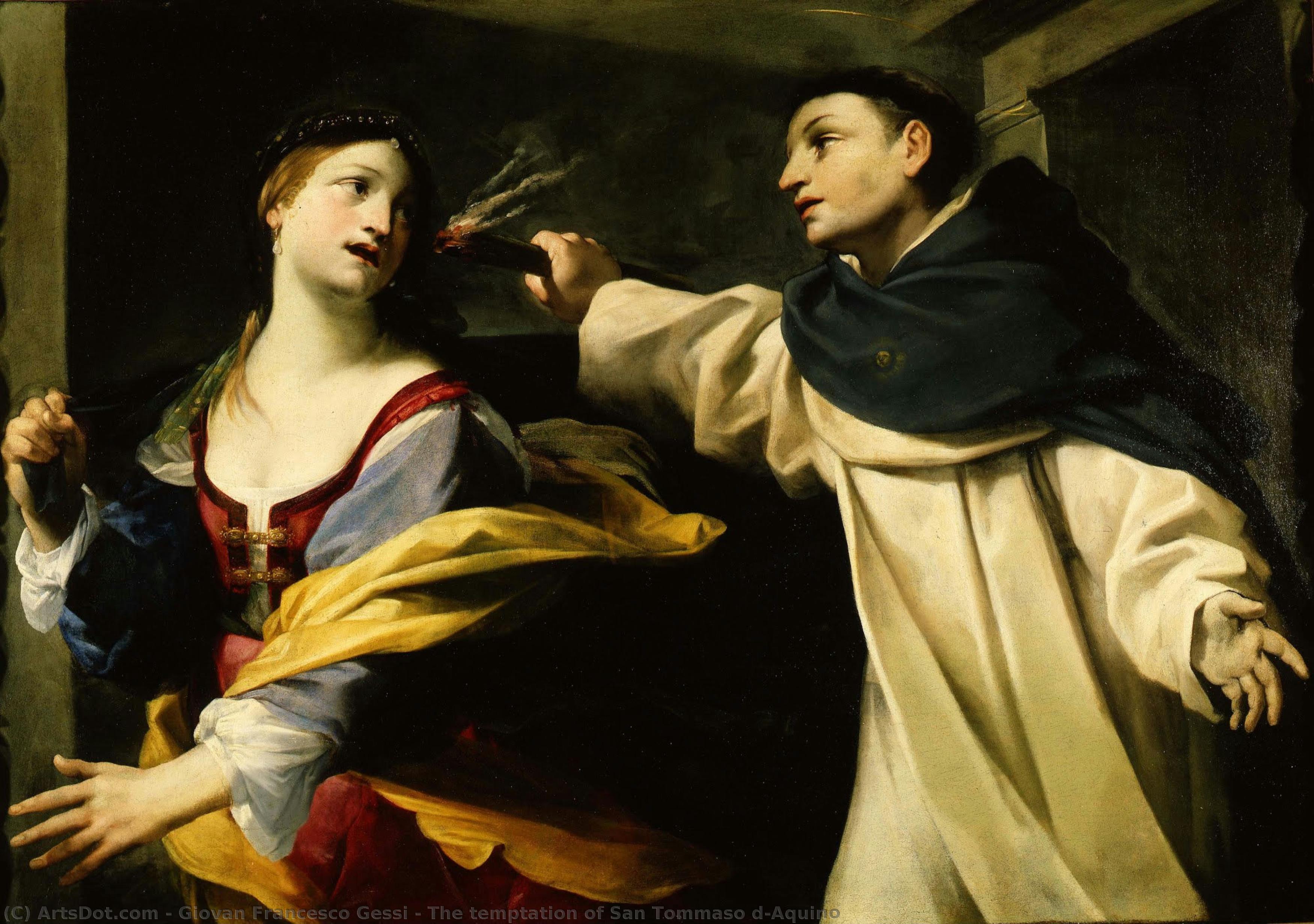 The Temptation Of San Tommaso D’aquino — Giovan Francesco Gessi