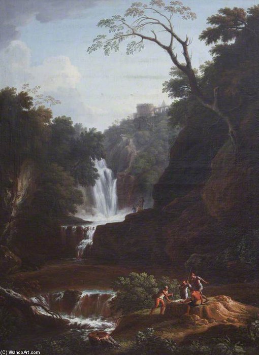 Capriccio Of A Waterfall With The Tomb Of Cecilia Metella — Giovanni Battista Busiri
