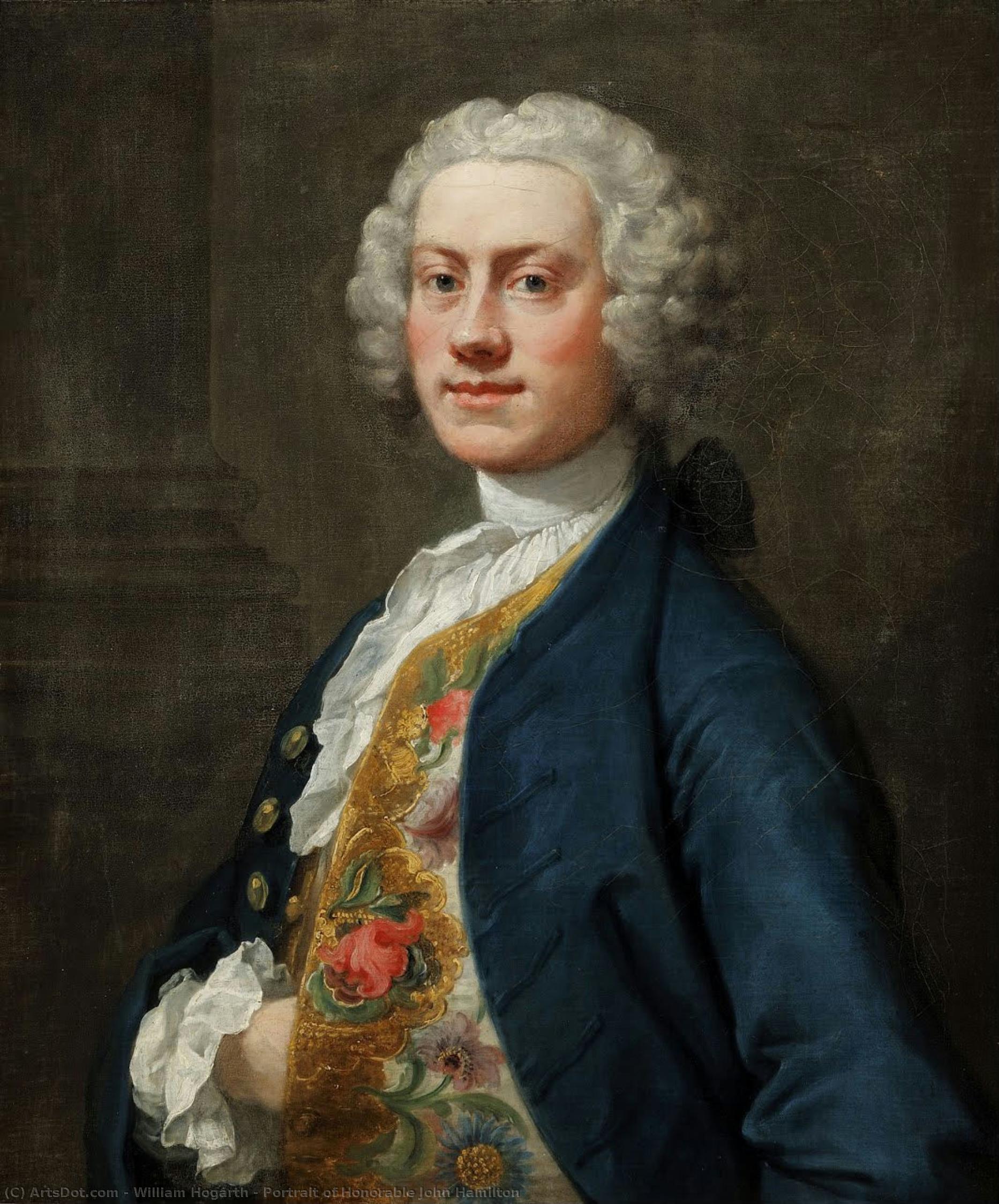 Portrait Of Honorable John Hamilton — William Hogarth