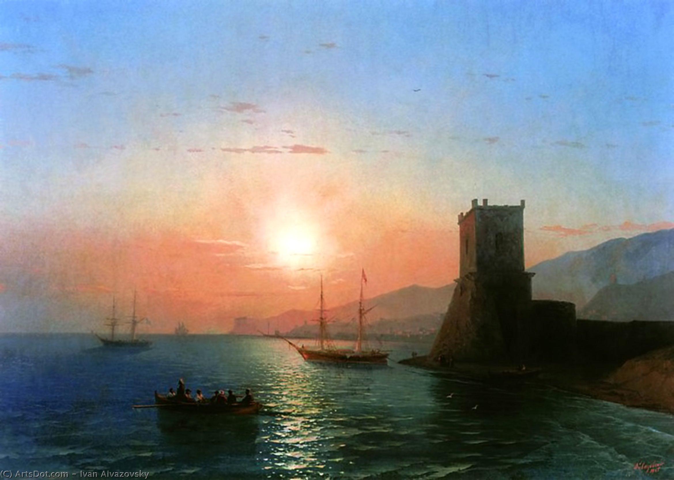 Sunset In Feodosia — Ivan Konstantinovich Aivazovsky