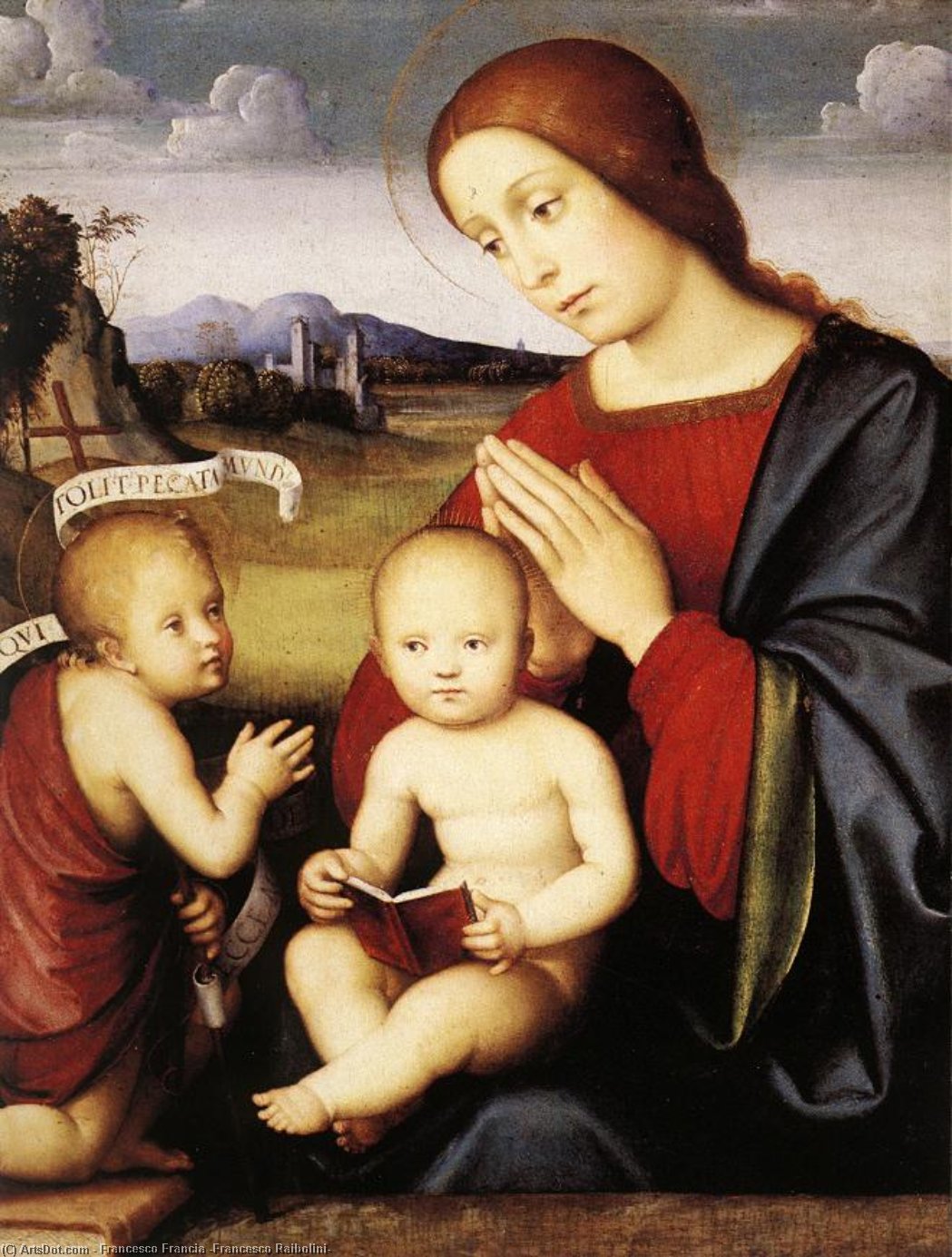 Madonna And Child With The Infant St John The Baptist — Frančesko Francia