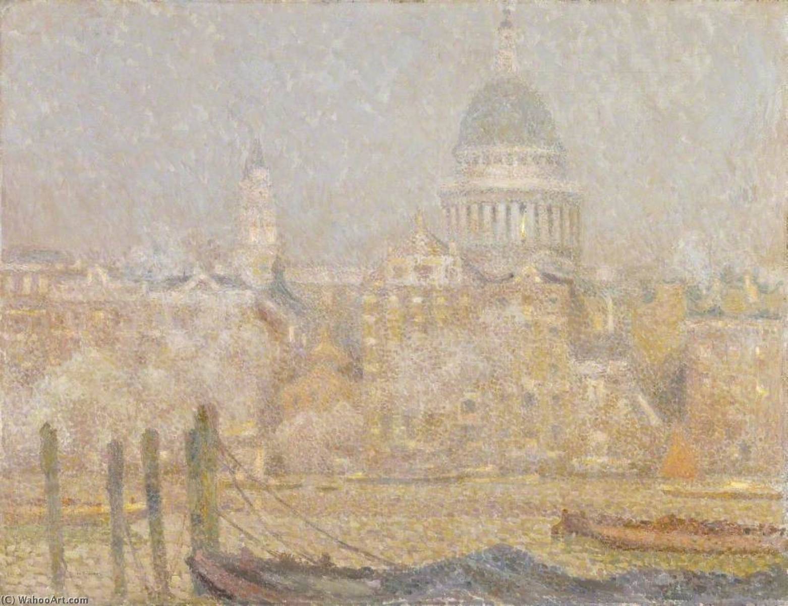 St Paul's From The River Morning Sun — Henri Le Sidaner