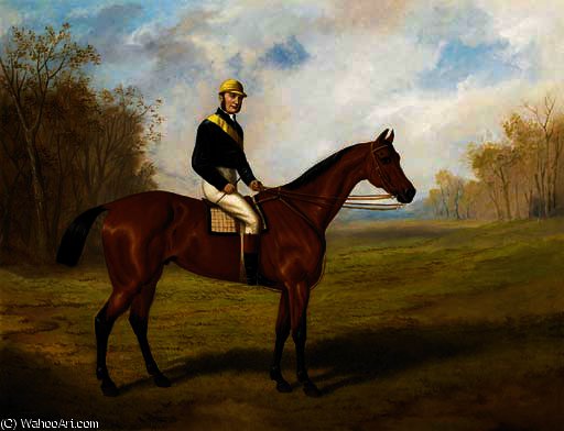 A Racehorse With Jockey Up — Edward Benjamin Herberte