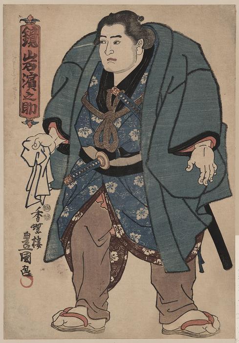 Kagamiiwa Hamanosuke, Sumo Wrestler — Utagawa Kunisada