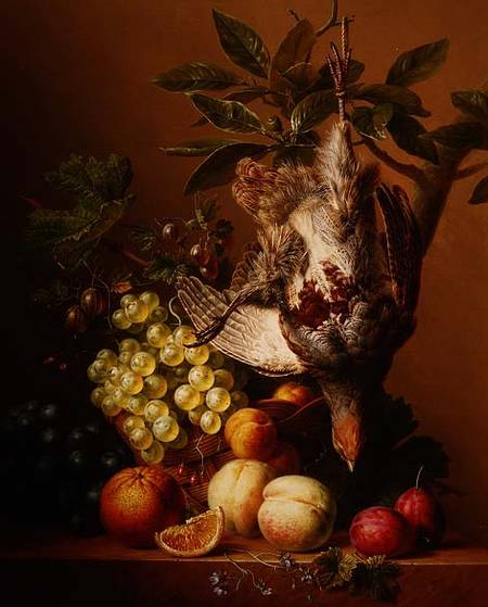 Still Life With Fruit And A Dead Partridge — Arnoldus Bloemers
