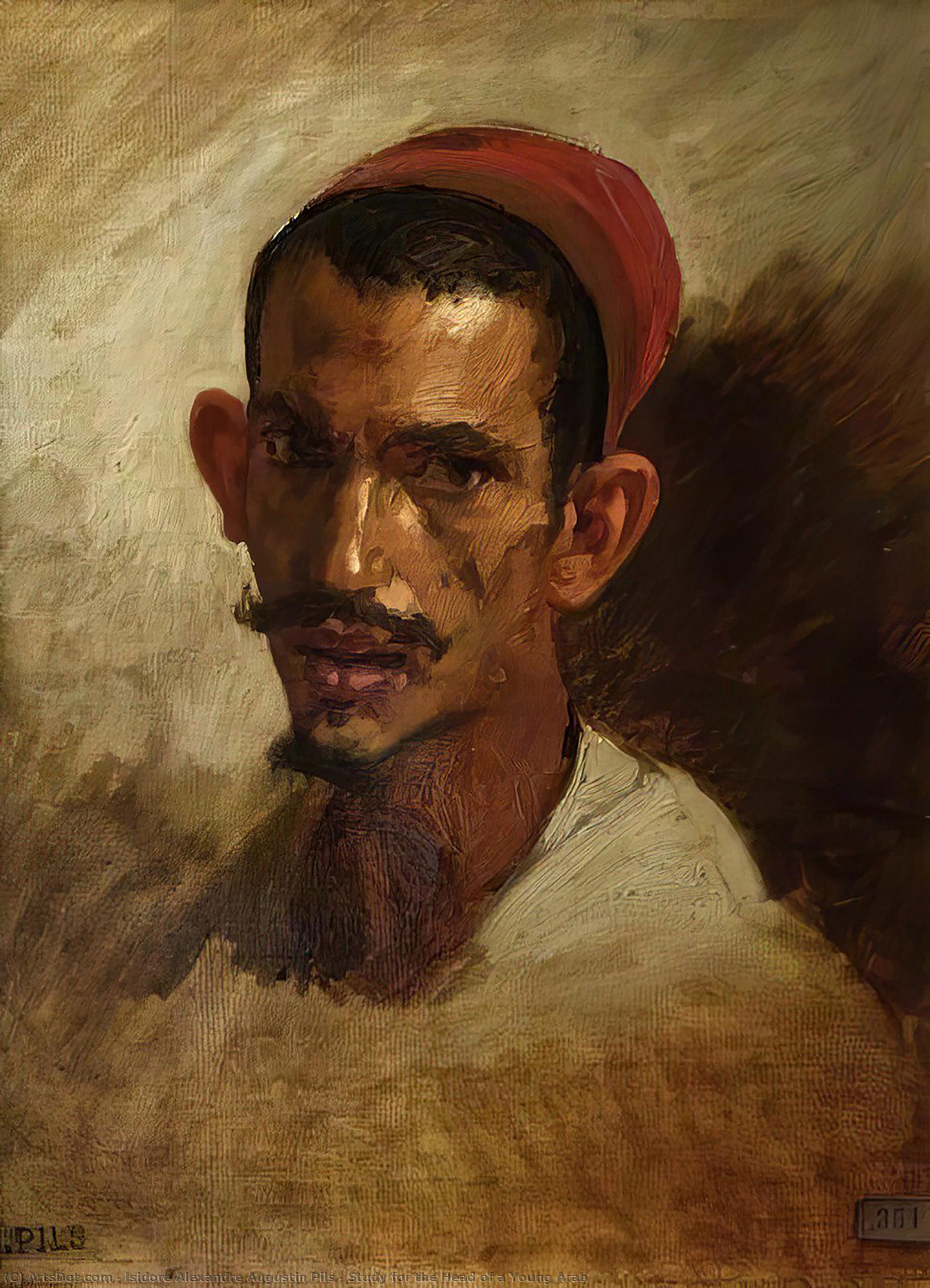 Study For The Head Of A Young Arab — Isidore Alexandre Augustin Pils