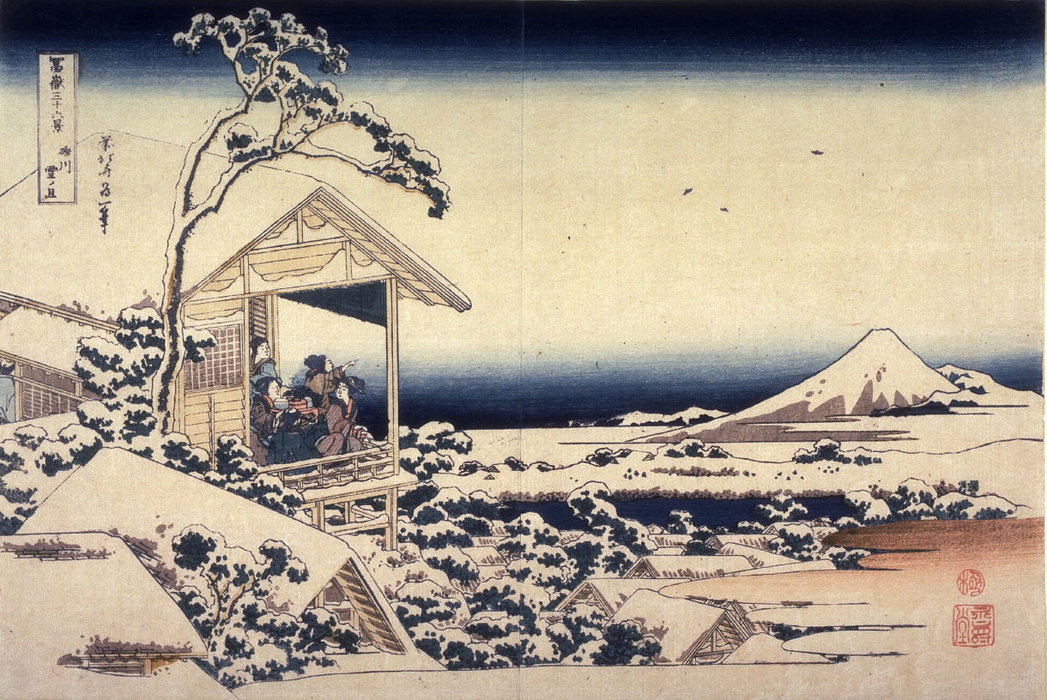 Fuji On A Snowy Morning From Koishikawa — Katsushika Hokusai