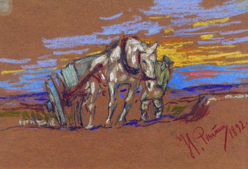 Carrying Horse — Илья Репин