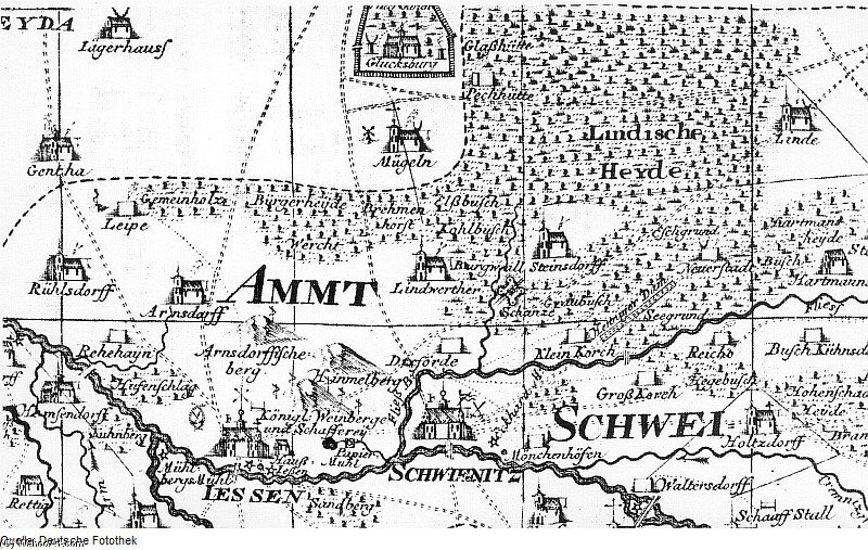 Karte Der Ämter Liebenwerda Und Schlieben Von Petrus (17) — Pieter Schenck