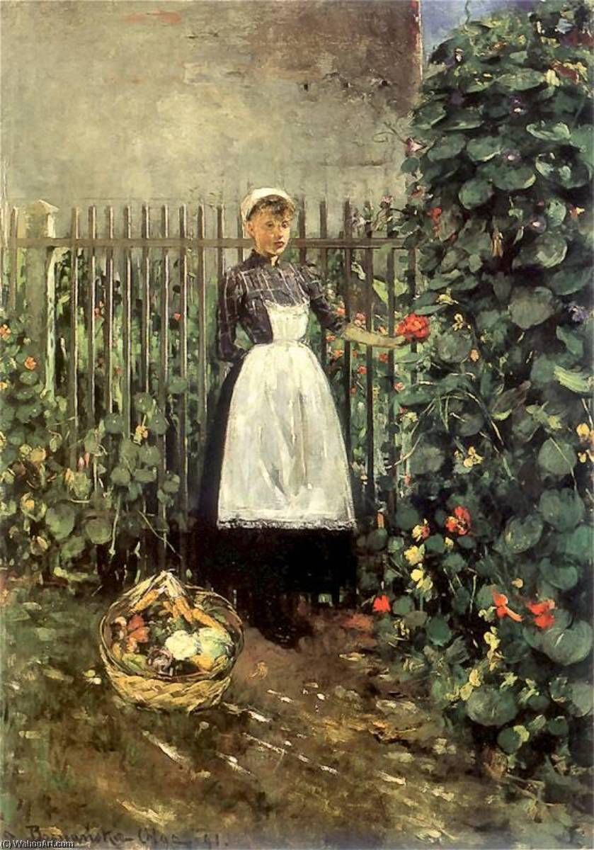 Girl With A Basket Of Vegetables In The Garden — Olga Bozna Ska