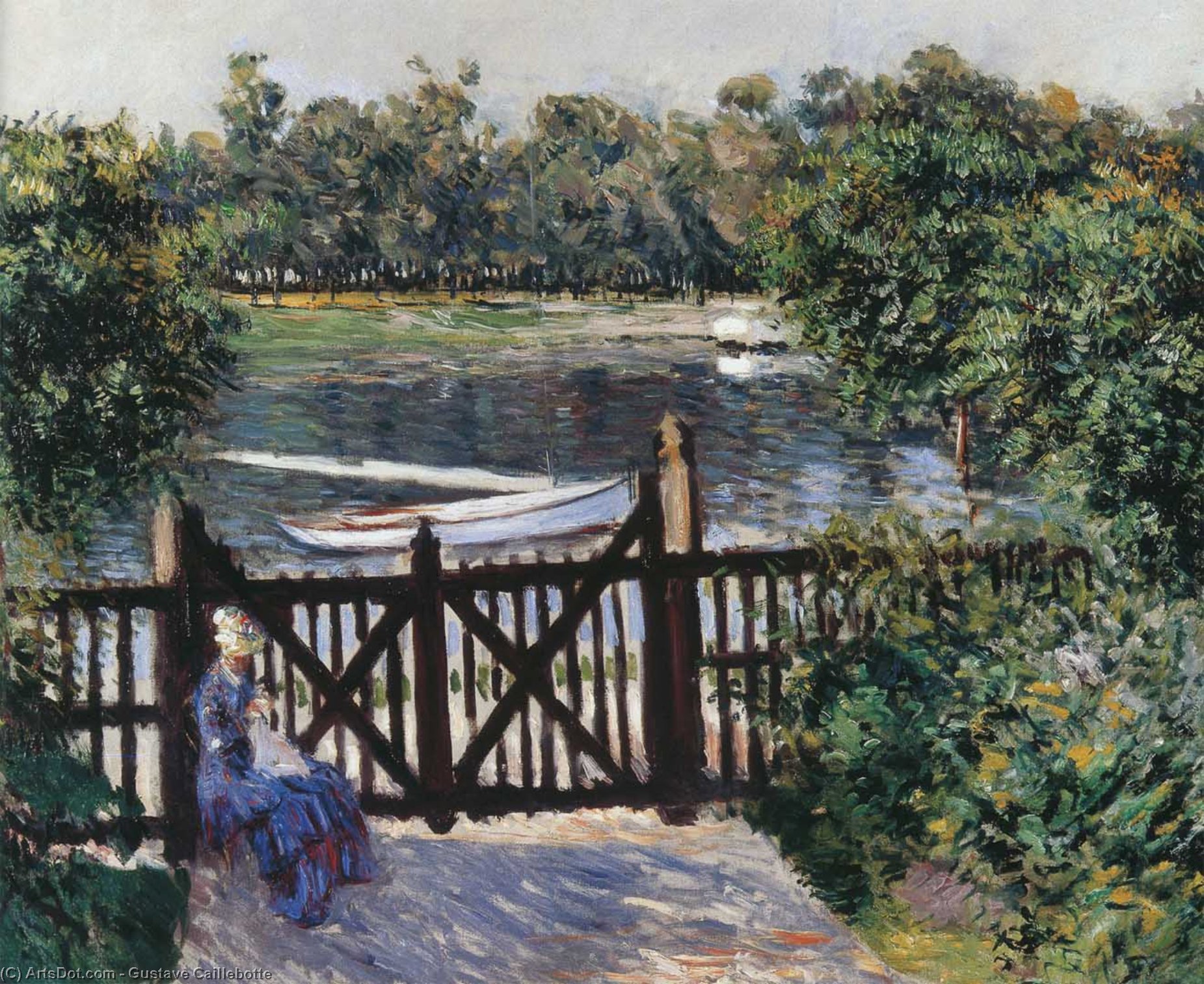 Entrance To The Garden At Petit Gennevilliers — Gustave Caillebotte