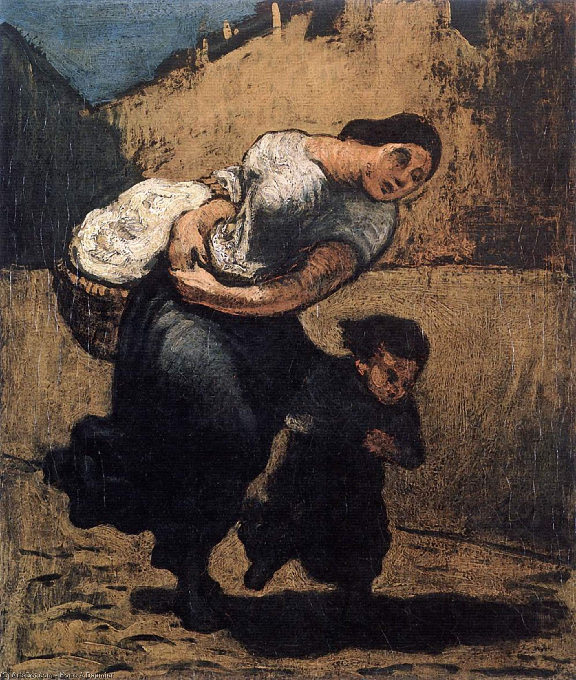 Load (washerwoman) — Honoré Daumier