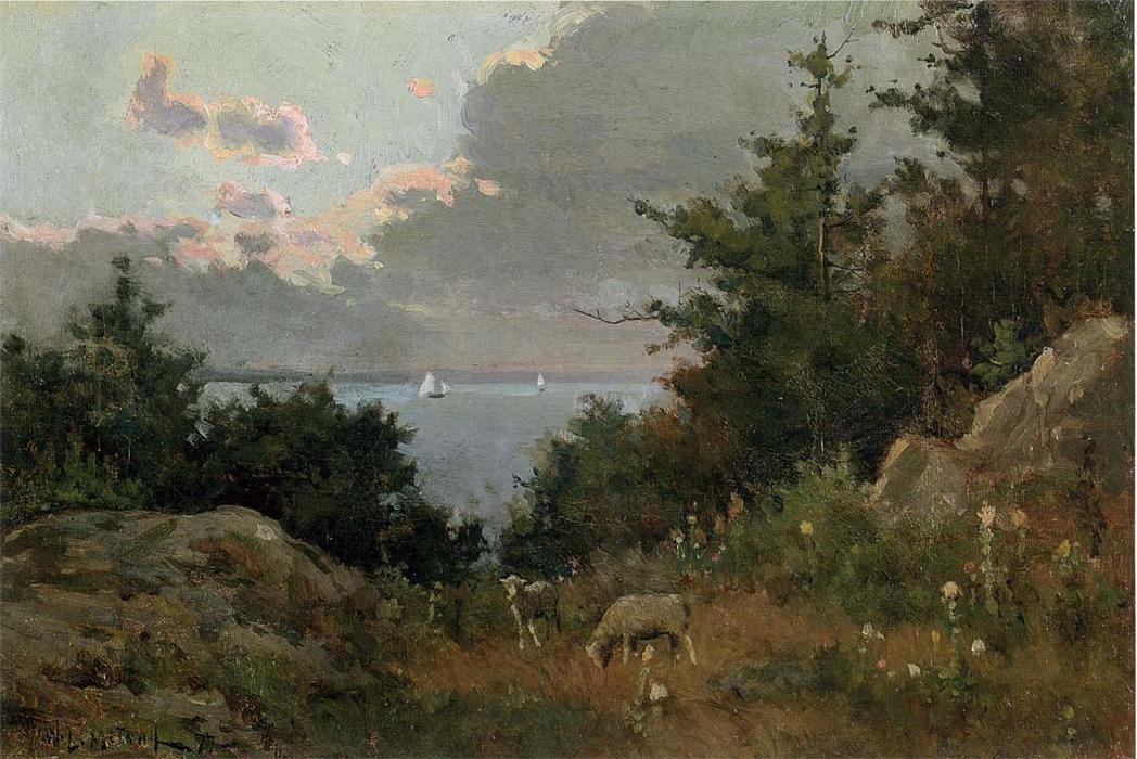 Grazing Sheep On The Coast Of Maine — Willard Leroy Metcalf
