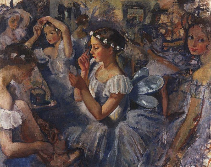 Girls Sylphides (ballet Chopiniana) — Zinaida Serebriakova