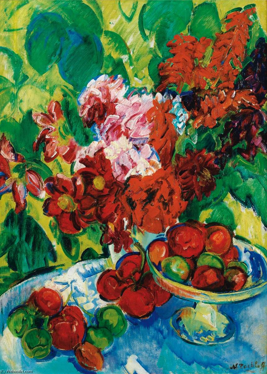 Still Life With Fruit And Flowers — Nikolai Aleksandrovich Tarkhov