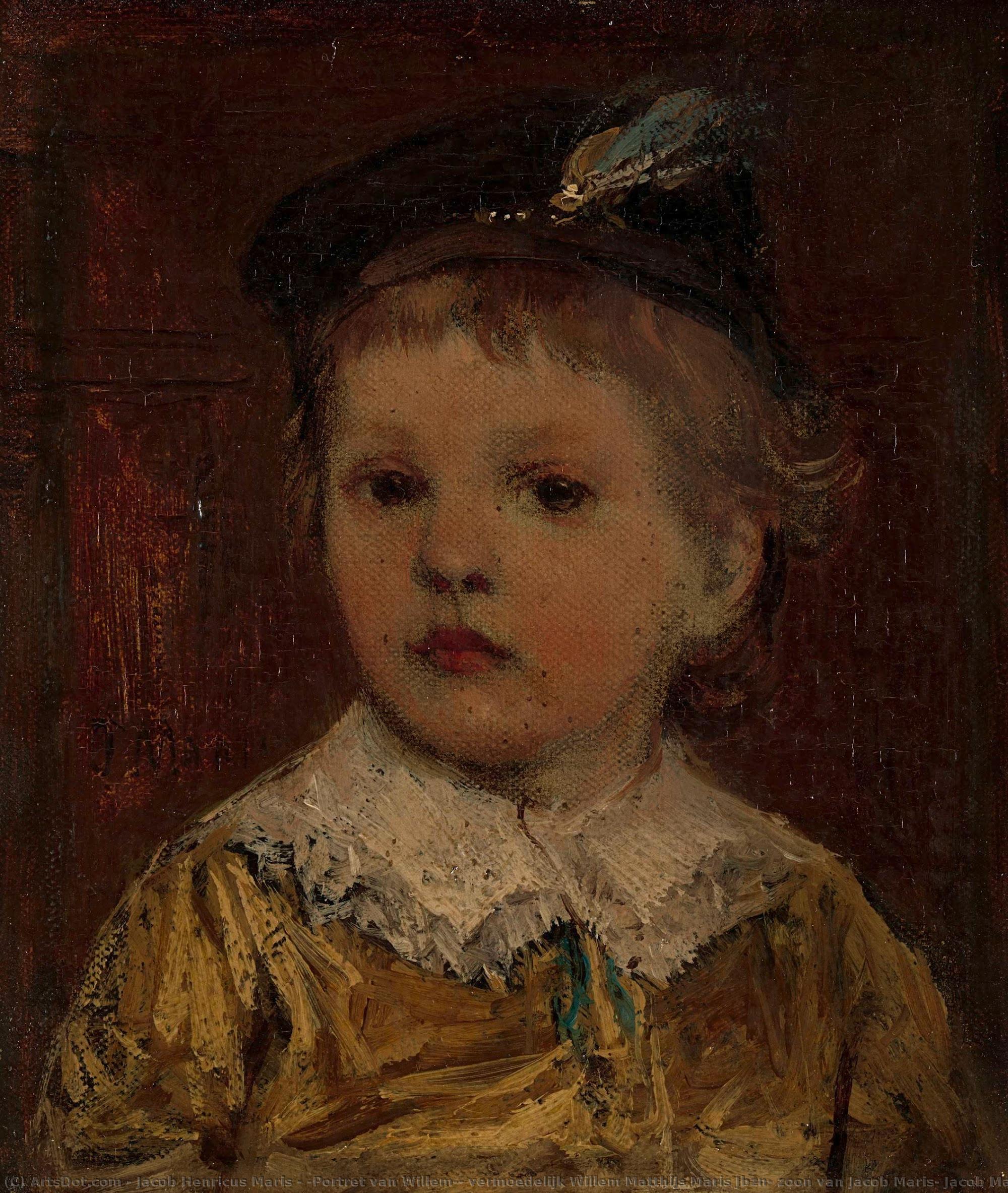 "portret Van Willem", Vermoedelijk Willem Matthijs Maris Jbzn, Zoon Van Jacob Maris, Jacob Maris, C. 1876 — Jakob Henrih Maris