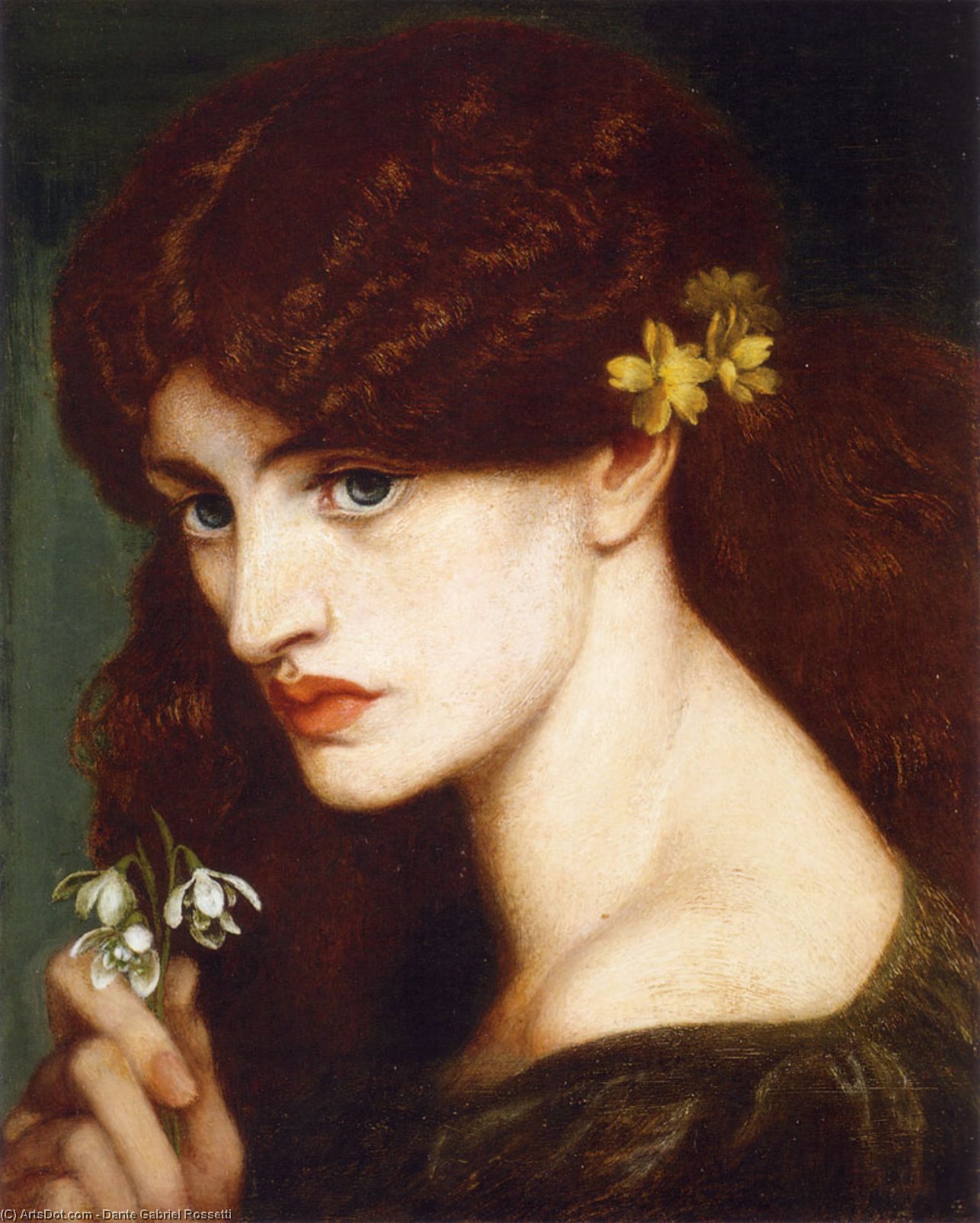 Blanzifiore (snowdrops) — Dante Gabriel Rossetti