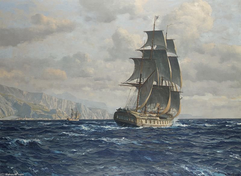 A Frigate Off The Coast Near Rio De Janeiro, Brazil — Michael Zeno Diemer