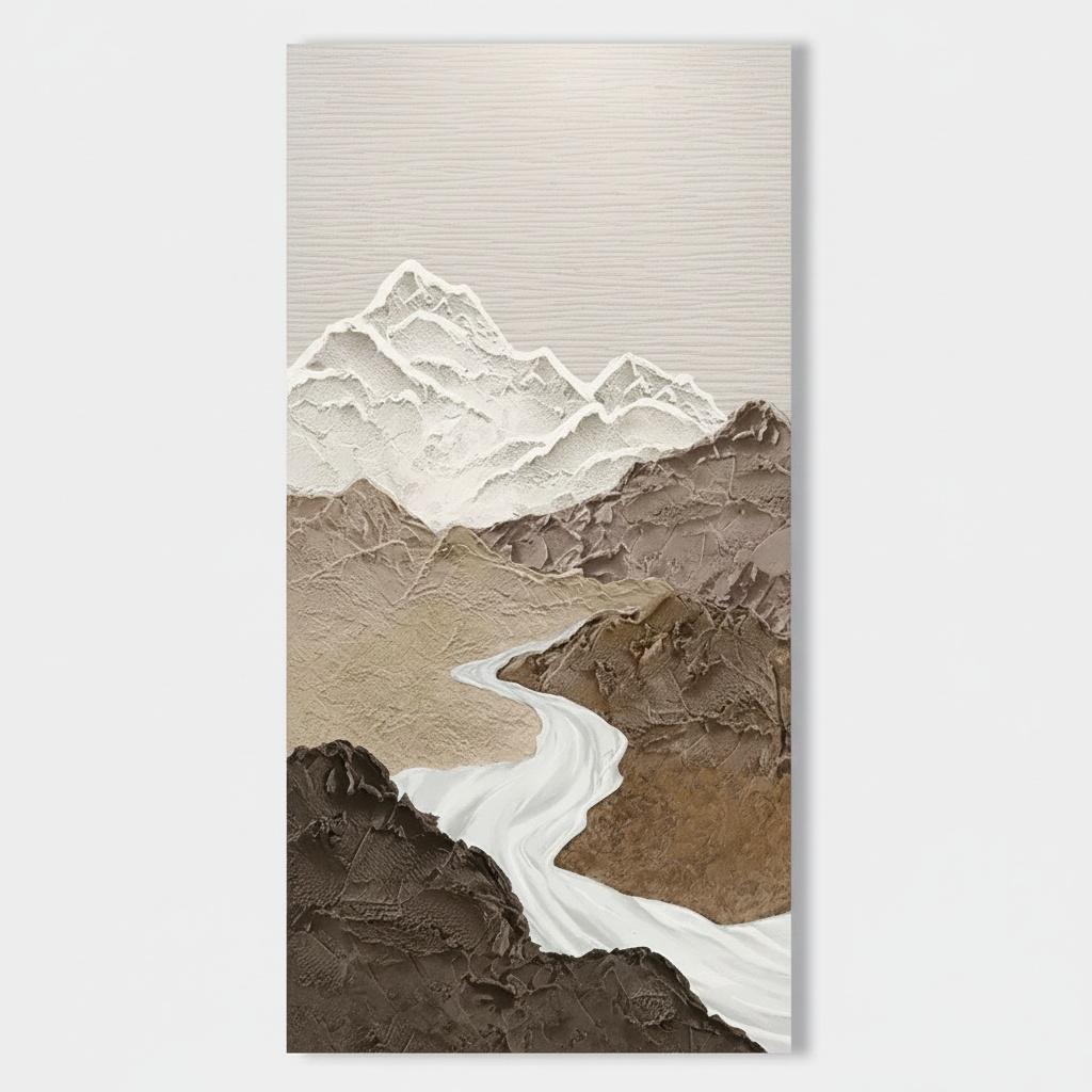 Monolithic Serenity: A Sculptural Study Of Alpine Peaks And Winding Earthly Paths — David Moreau
