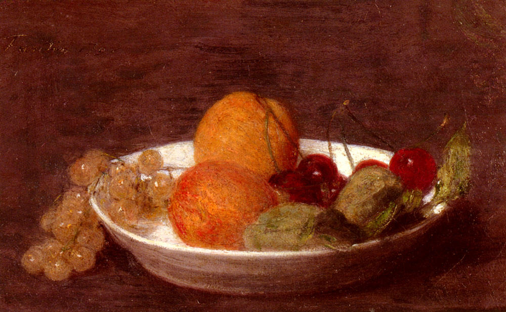 A Bowl Of Fruit — Henri Fantin-latour