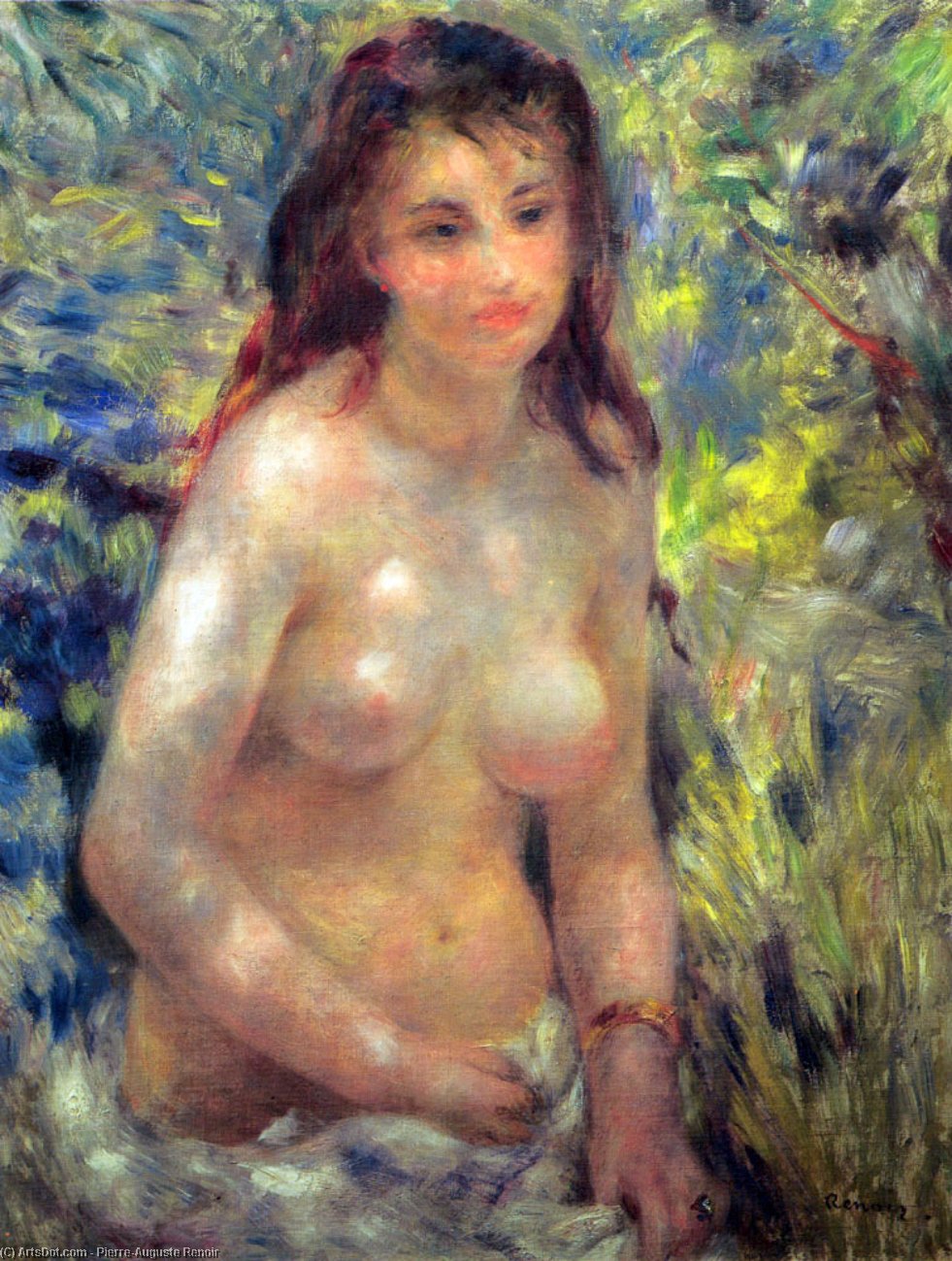 Studie Zum Brustbereich Mit Sonneneffekt — Pierre-auguste Renoir