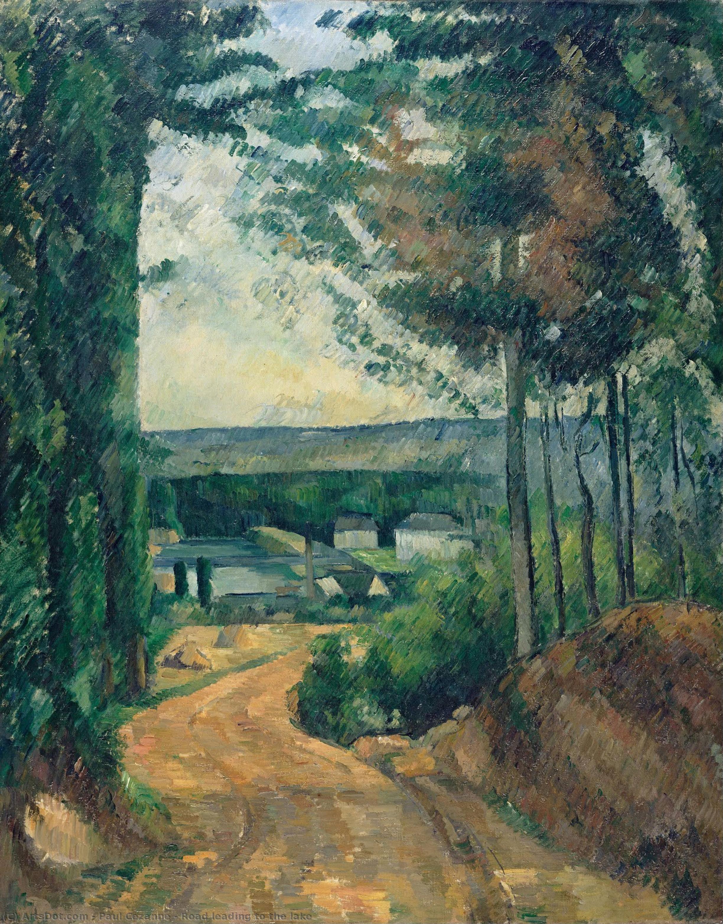 Road Leading To The Lake — Поль Сезанн