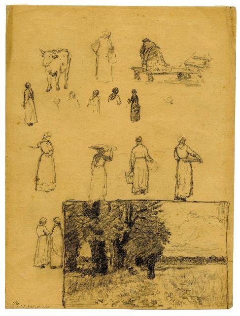 Landscape Sketch And Figure Studies — トーマス・クレメント・スティール