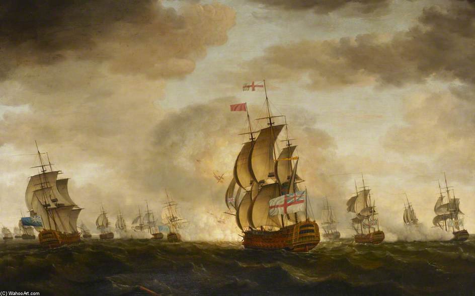 The Moonlight Battle Off Cape St Vincent — Francis Holman