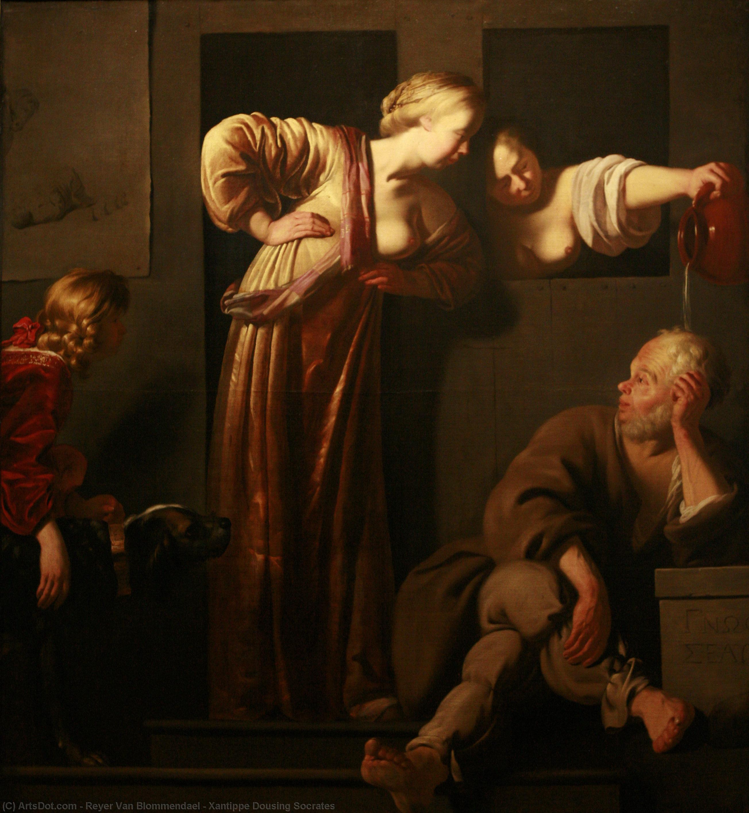 Xantippe Dousing Socrates — Reyer Van Blommendael