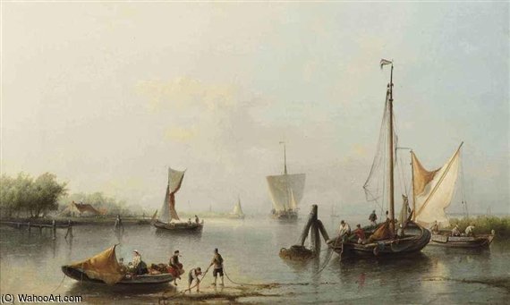 Fishing Boats Near The Shore — Nicolaas Riegen