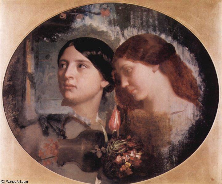 Zwei Frauen Mit Blumenstrauss — Charles Gabriel Gleyre