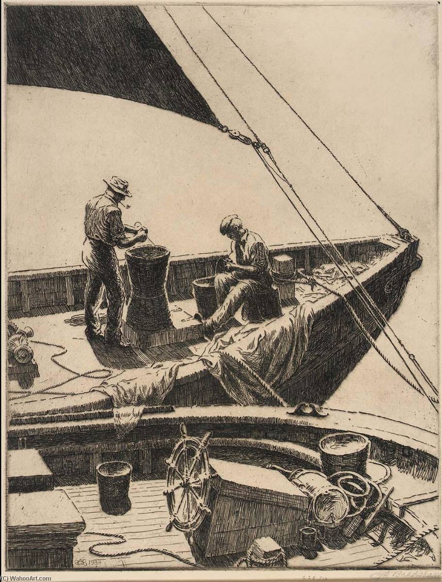 Mending Trawls — George A Bradshaw