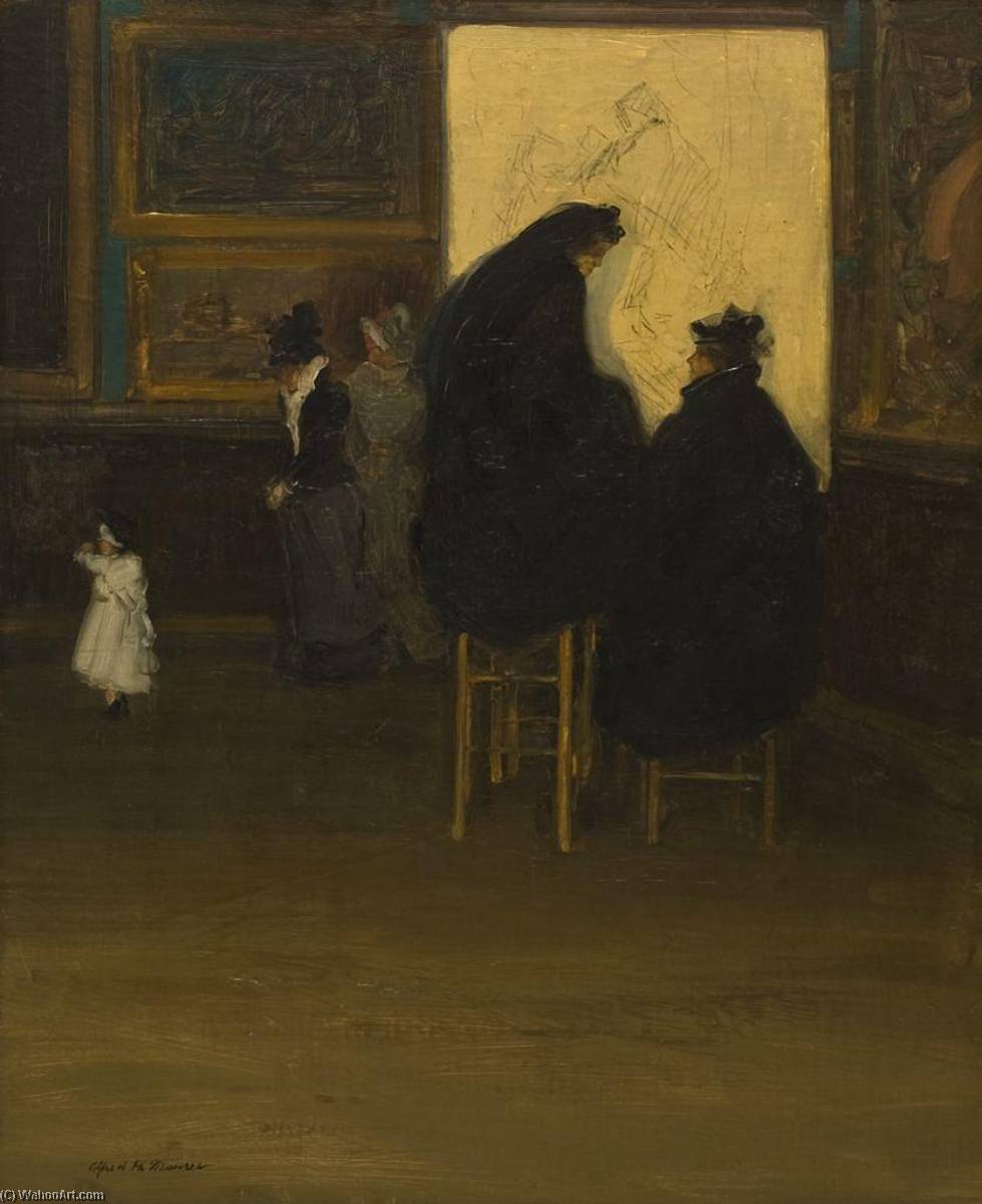Copying In The Louvre — Alfred Henry Maurer