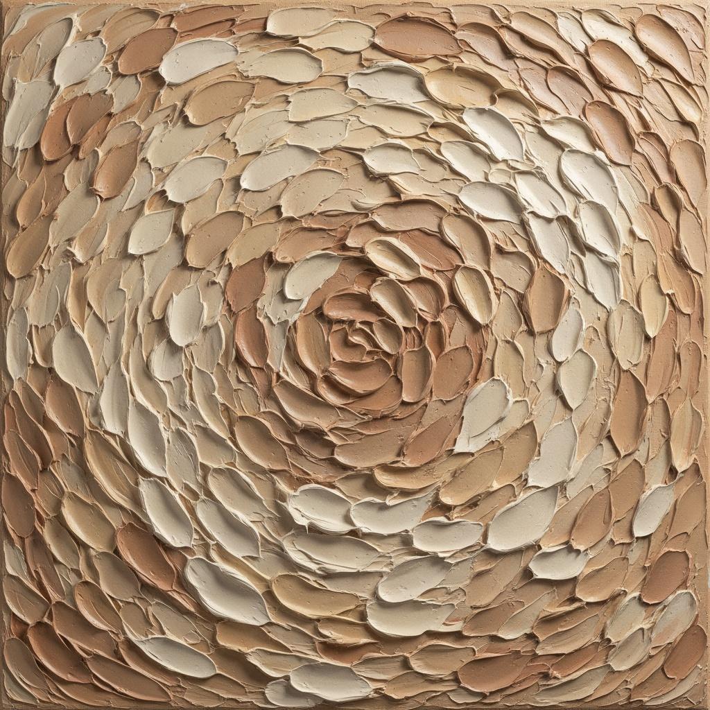 Whispers Of The Primordial: A Meditative Spiral In Sculptural Earth Tones — David Moreau
