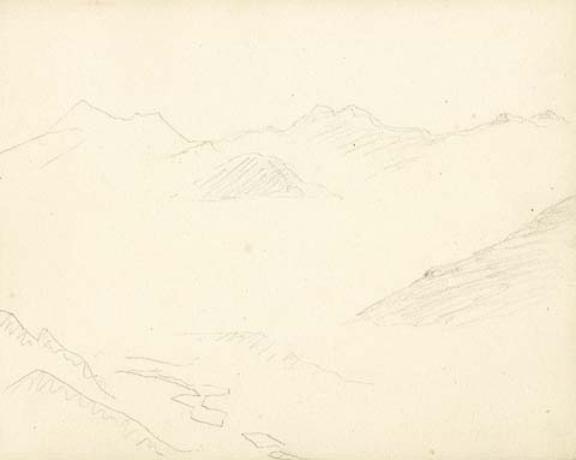 Cursory Sketch Of Chandra Valley Under Snow Avalanche Debris — Nicholas Roerich