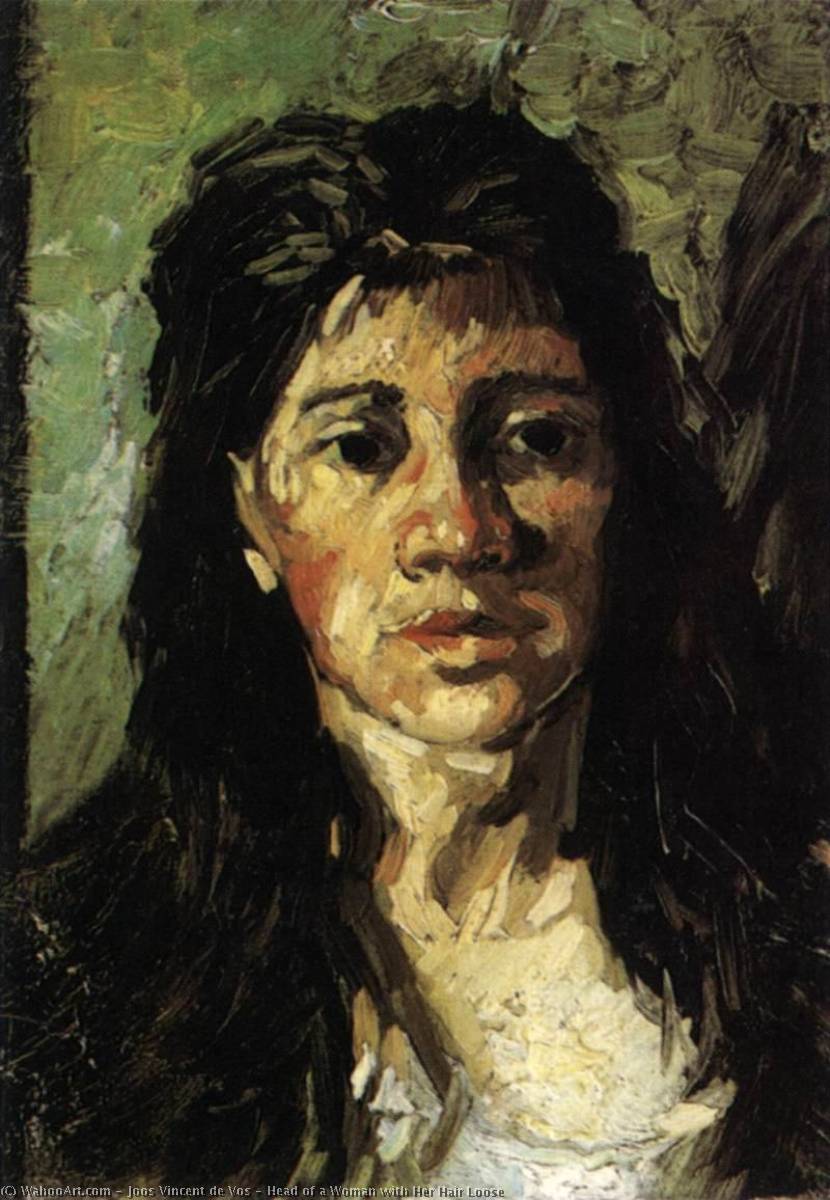 Head Of A Woman With Her Hair Loose — Joos Vincent De Vos