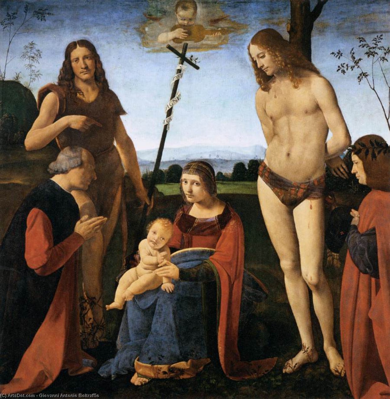Virgin And Child With Sts John The Baptist And Sebastian (pala Casio) — Giovanni Antonio Boltraffio
