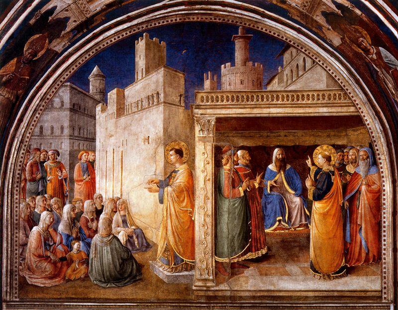 Saint Stephen Predigt An Das Volk Und Die Ärzte Der Kirche — Fra Angelico