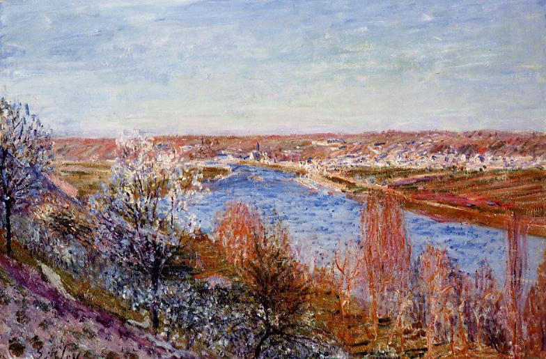 Village Of Champagne At Sunset April — Alfred Sisley