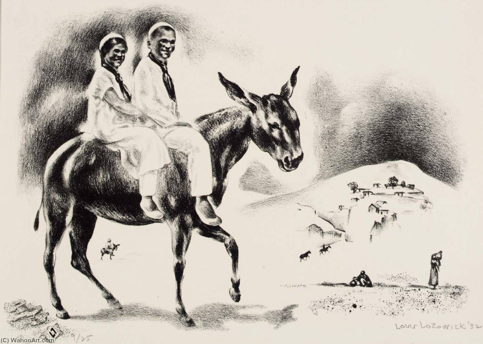 On Way To School, Tajikistan — Louis Lozowick