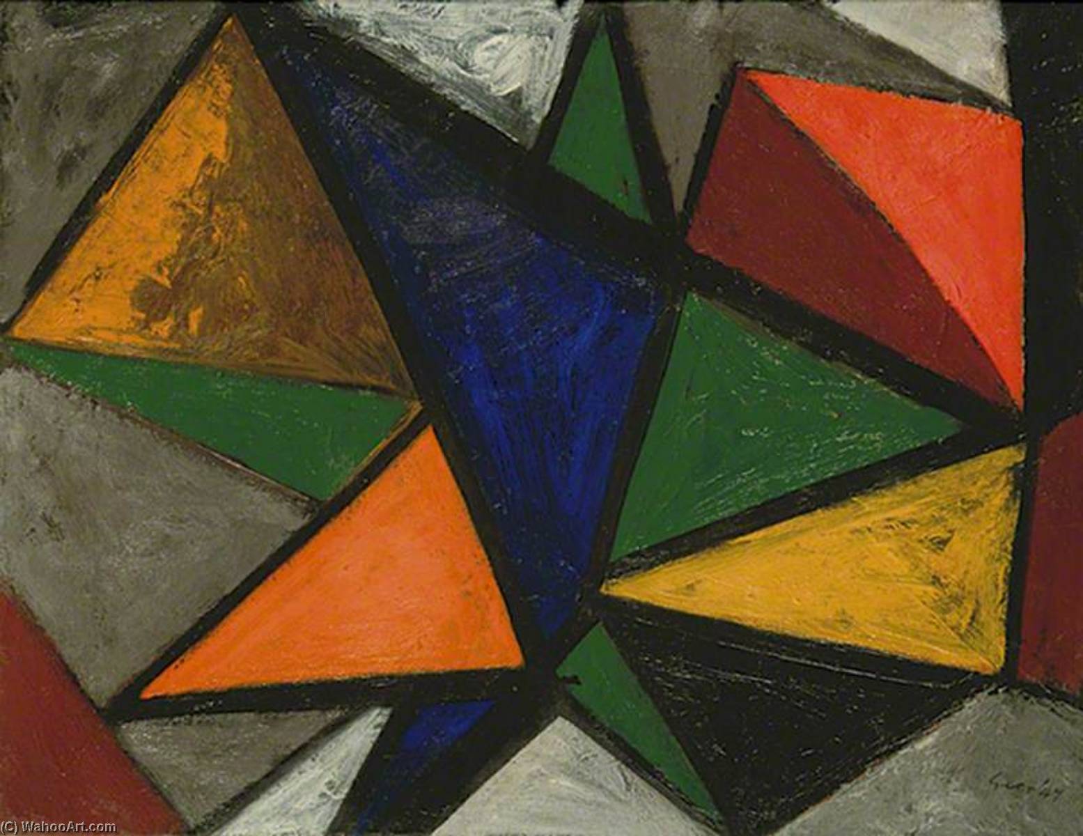 Composition Blue Centre — William Gear