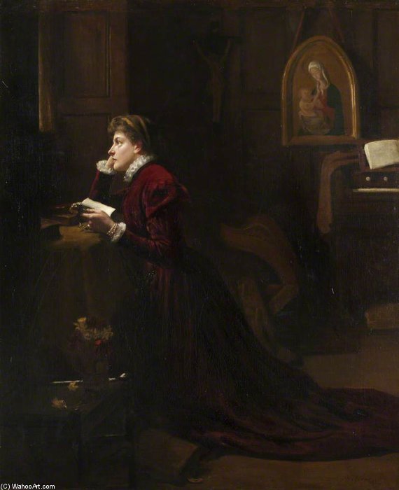 Mary, Queen Of Scots, At Prayer — Patrick William Adam