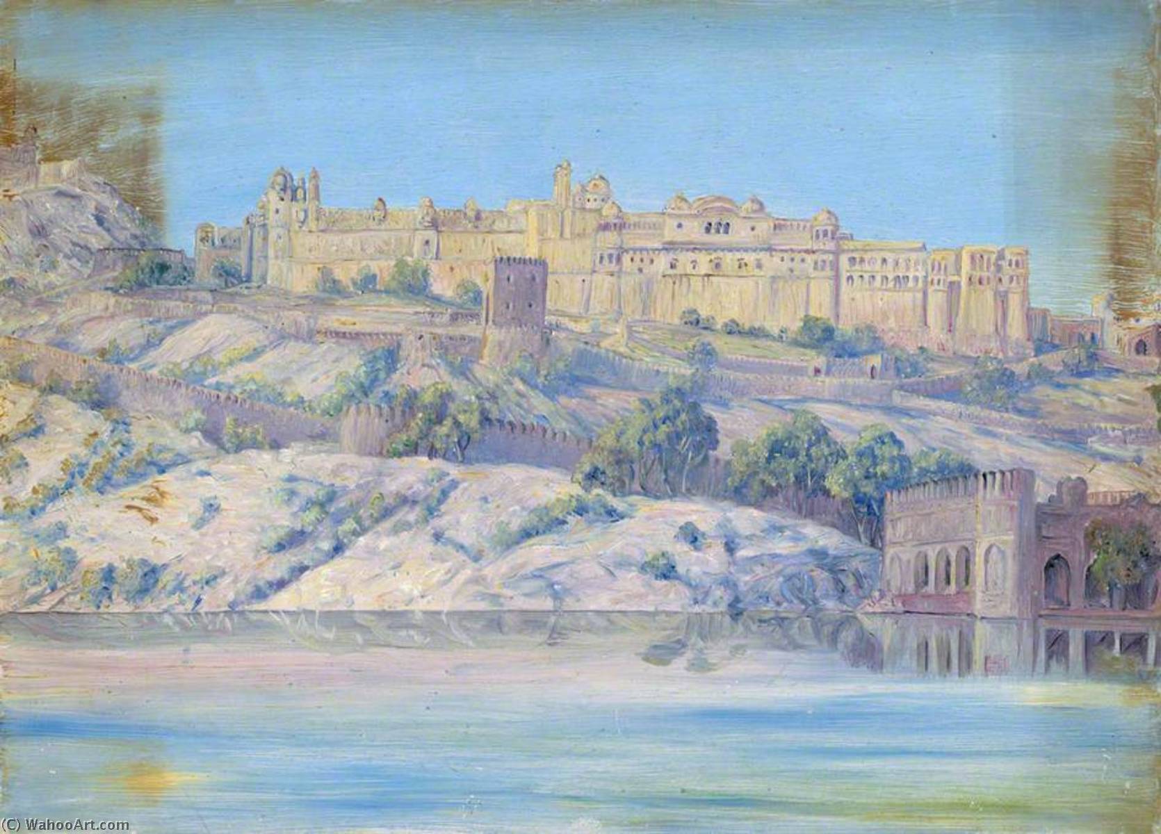 Palast Und Wasserbecken Von Amber — Marianne North