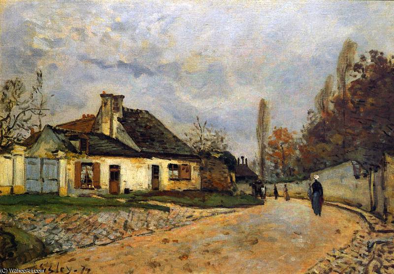 Rue Des Voisins A Louveciennes Sun — Alfred Sisley