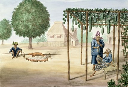 Village Scene Near Manila — Jose Honorato Lozano