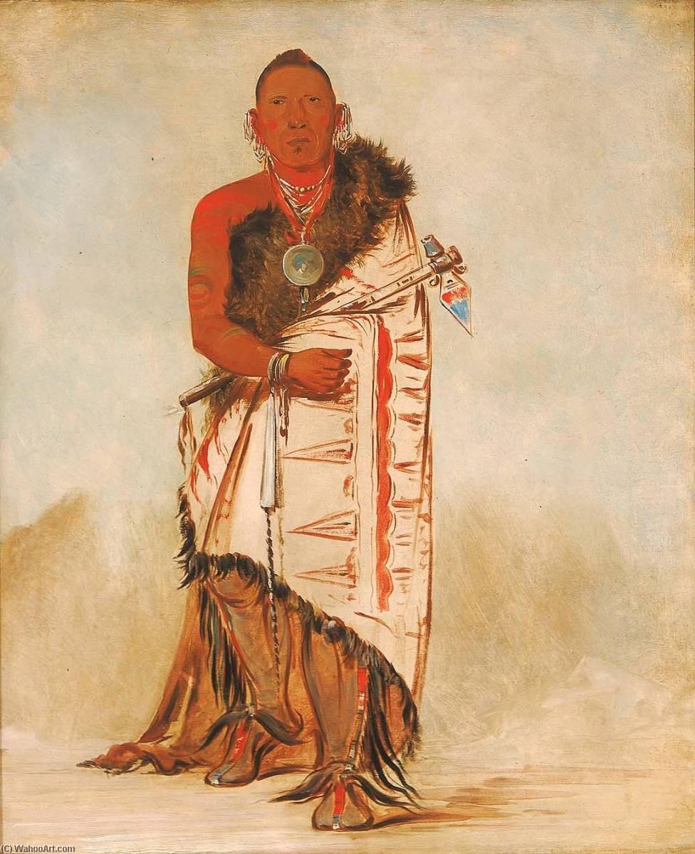 Ki Hó Go Waw Shú Shee, Brave Chief, Chief Of The Tribe — George Catlin